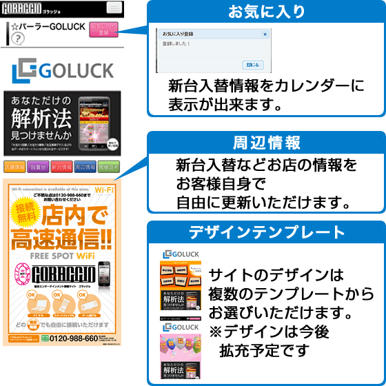 Goraggio Wi Fi パチンコホール様向け無料wifi導入支援 Goluck ゴ